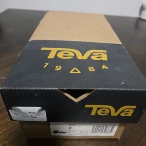 Teva Black and Tan Shoe Box